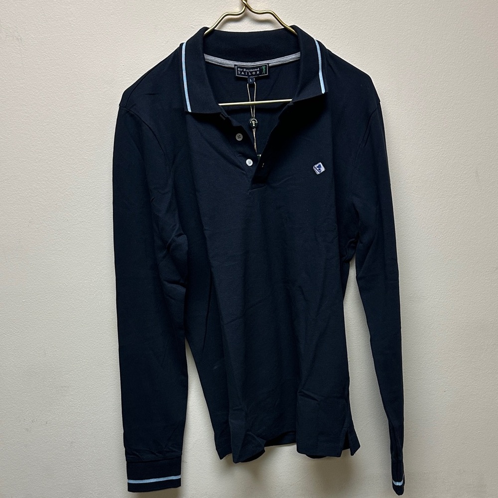 Raymond Navy Long Sleeve Polo